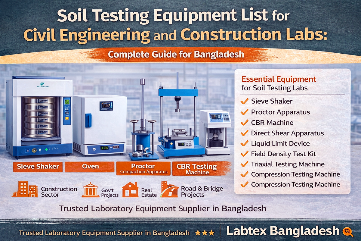 Soil Testing Equipment List for Civil Engineering and Construction Labs
