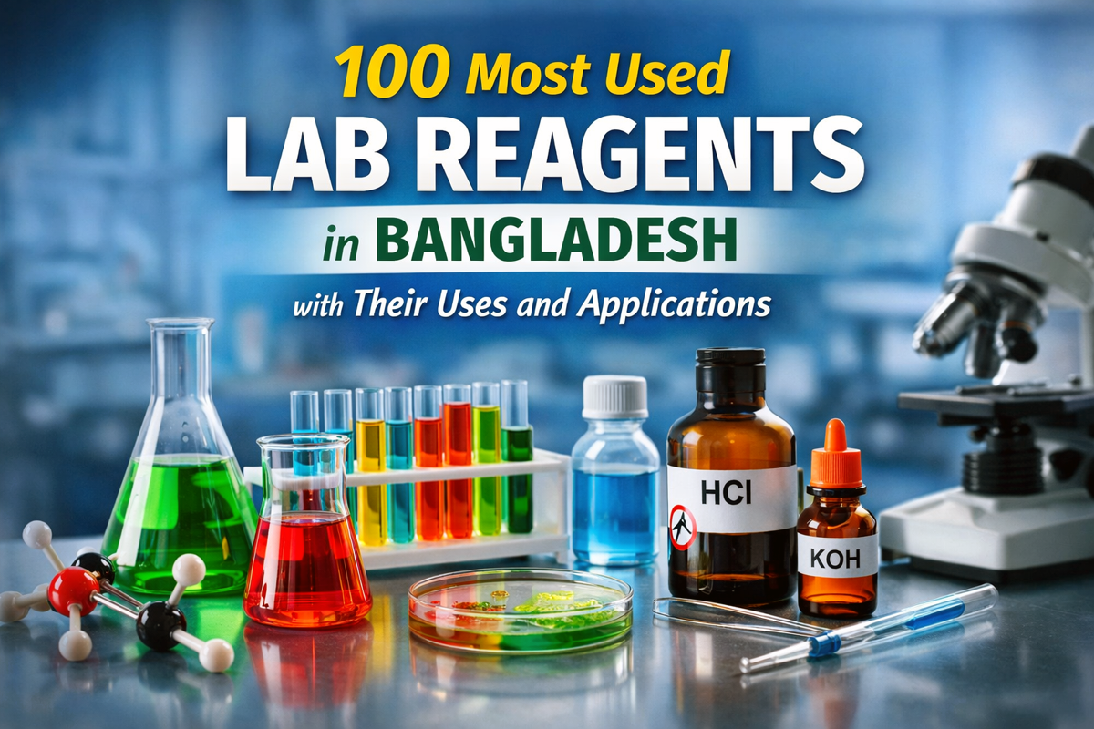 100 Most Used Lab Reagents in Bangladesh with Their Uses and Applications