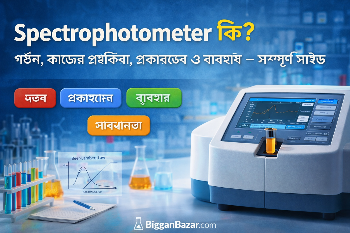 Spectrophotometer কি? গঠন, কাজের প্রক্রিয়া, প্রকারভেদ ও ব্যবহার – সম্পূর্ণ গাইড